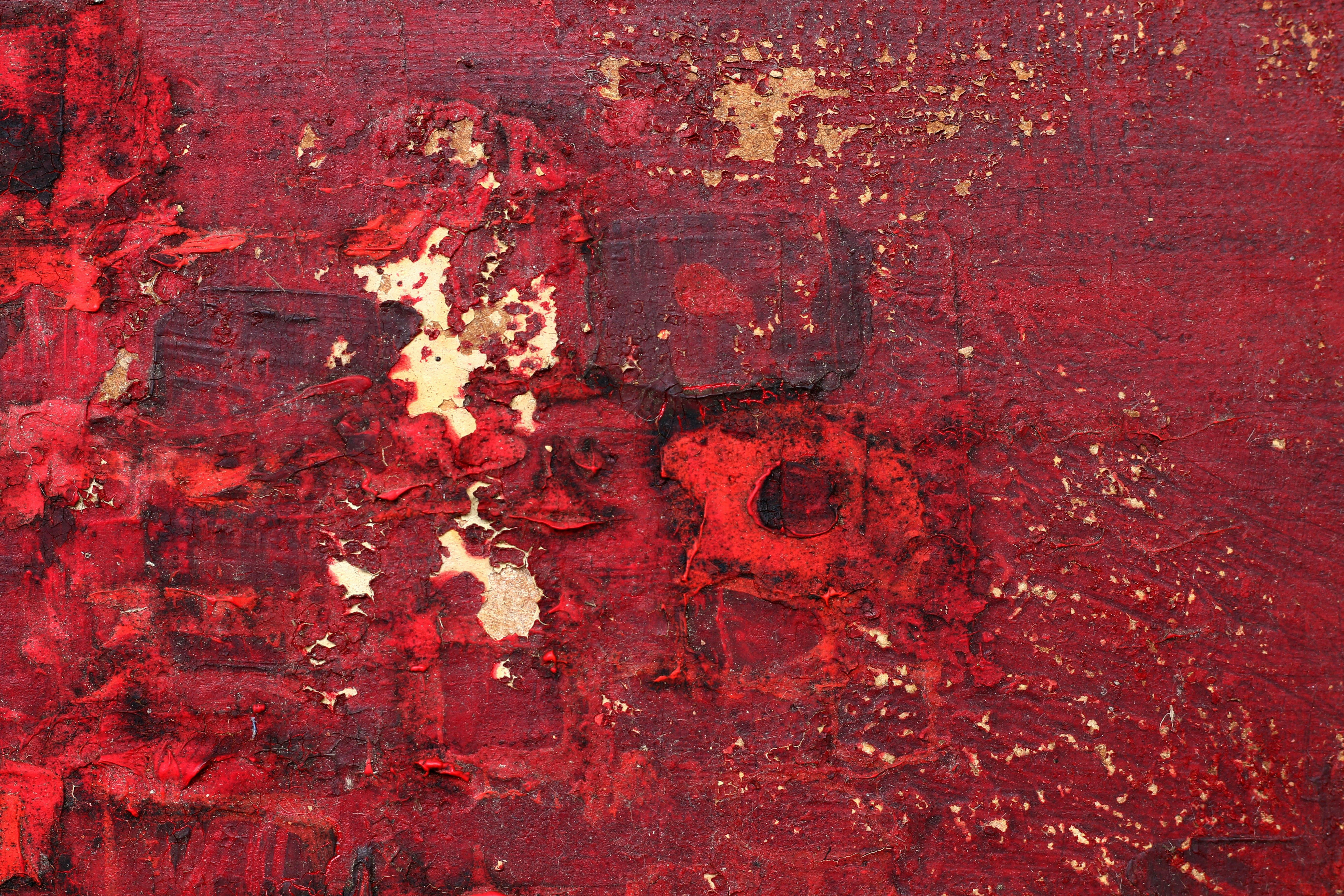 red and white abstract painting